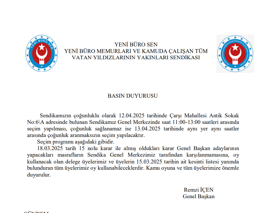 Basın Duyurusu